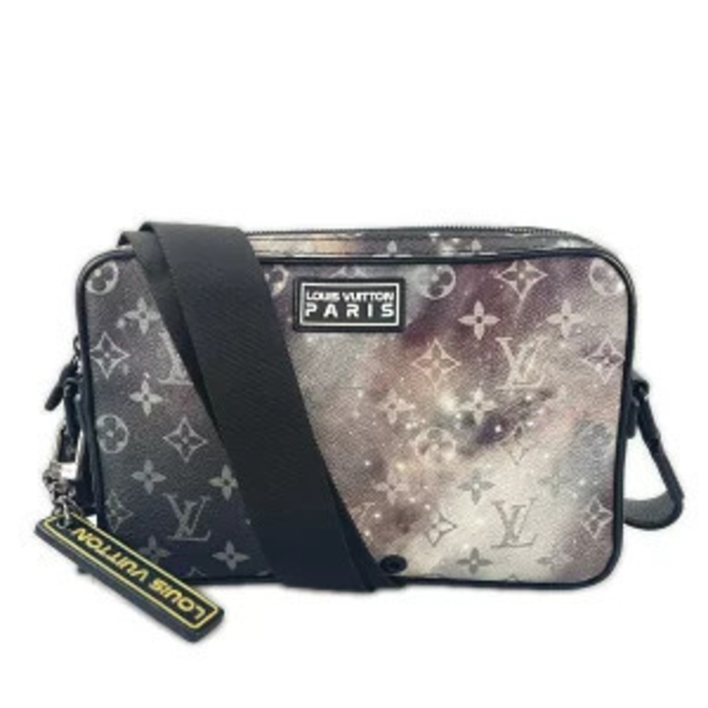 Louis Vuitton Messenger Crossbody Bag Leather Multicolor Blue Brown